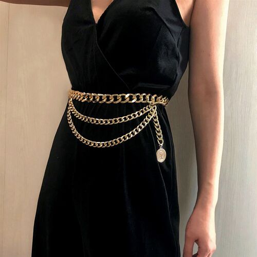 Fashion Pants Waist Chain Clothing Accessories Multi-layer W