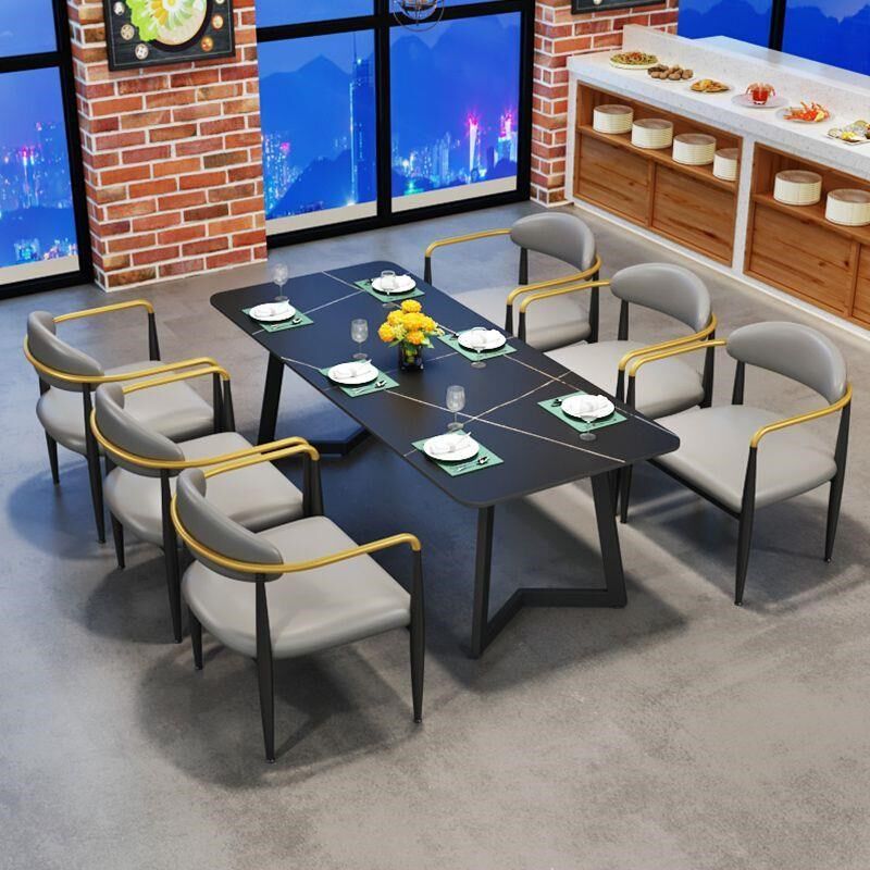 工业风火锅烧烤店餐厅咖啡奶茶店岩板餐桌椅清吧餐椅铁艺椅子,住宅家具,岩板餐桌,淘宝优惠券,粉丝福利购,淘宝优惠卷