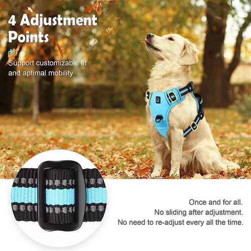 No Pull Dog Harness, Adjustable Soft Padded Pet Vest with Ea