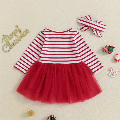 Citgeett Winter Christmas Toddler Girl A Line Dress Santa Em