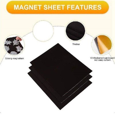 40Pcs Magnetic Sheets Die Cut Storage Essential Set With