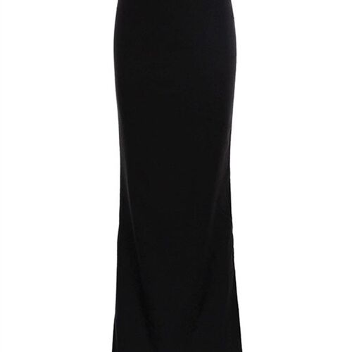 Tossy Fashion For Women Black Long Skirts High Waist Slim Se