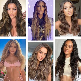 Clip-on long hair synthetic hair extension 4 pieces hair