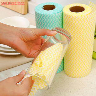 50 Pieces/rolls Kitchen Cleaning Dish Cloth Lazy Rag Scourin