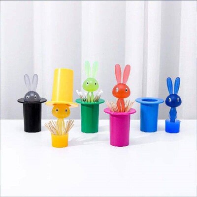 Dustproof Rabbit Toothpick Holder Self-Picking Press Type
