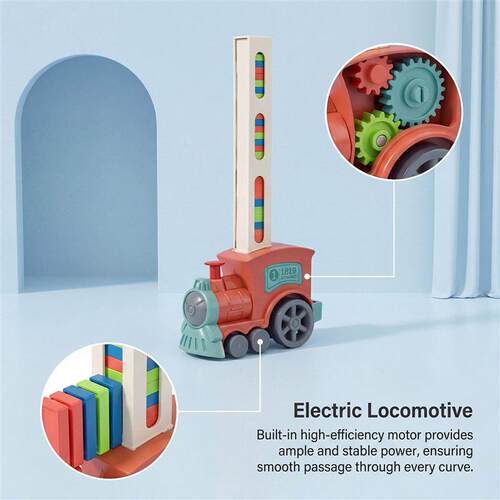 DOWMOO Domino Electric Train Track Toy with Automatic Placem