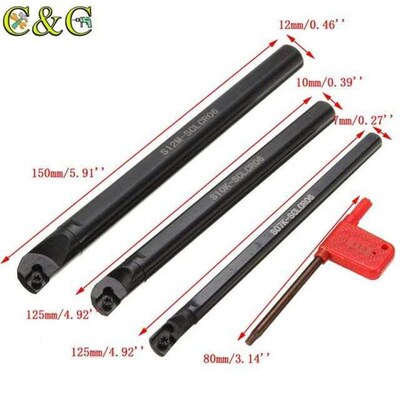 1pcs S07K-SCLCR06+1pcs S10K-SCLCR06+1pcs S12M-SCLCR06 Lathe