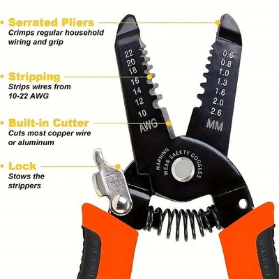 Multi-Functional Electrician Wire Stripper & Crimper Tool -
