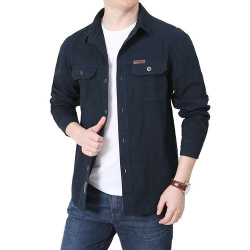 Mens New Long Sleeve Shirt Loose Large Size Top Spring and