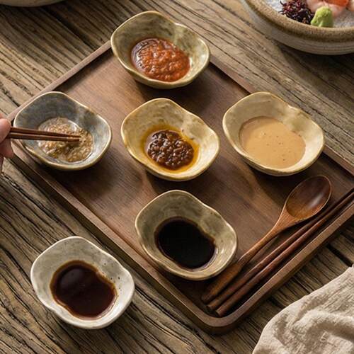 Japanese ceramic sushi soy sauce mustard plate kimchi plate