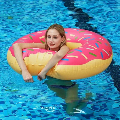 Rooxin Donut Swimming Ring Inflatable Swim Pool Float For Ki