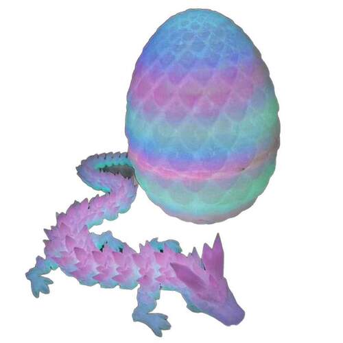 3D Printed Easter Dragon Eggs with Dragon Inside Fidget Toy