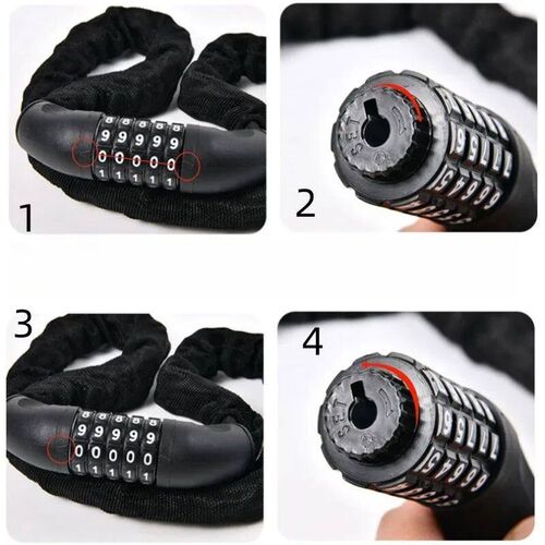 Motorcycle electric car combination lock chain lock bicycle