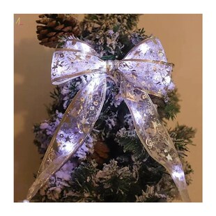 Christmas Ribbon Light Bow String Lights Xmas Decor New Year