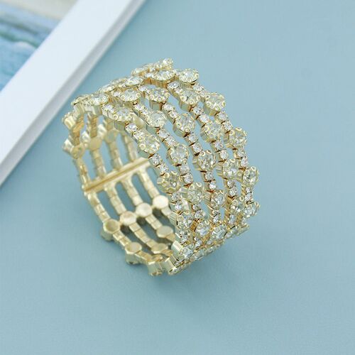 New Fashion 5-Row Drainage Diamond Steel Wire Elastic Open