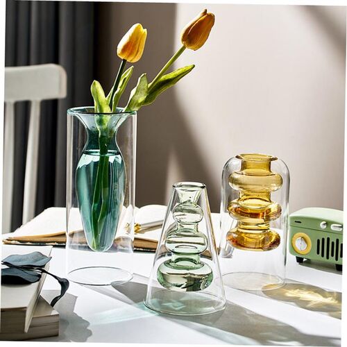 Nordic Home Decor Glass Vase Living Room Decoration Flower V