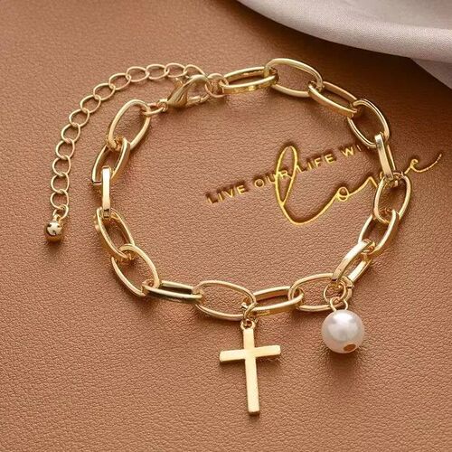 1PCS Vintage Style Pearl love High-Grade Temperament Ladies
