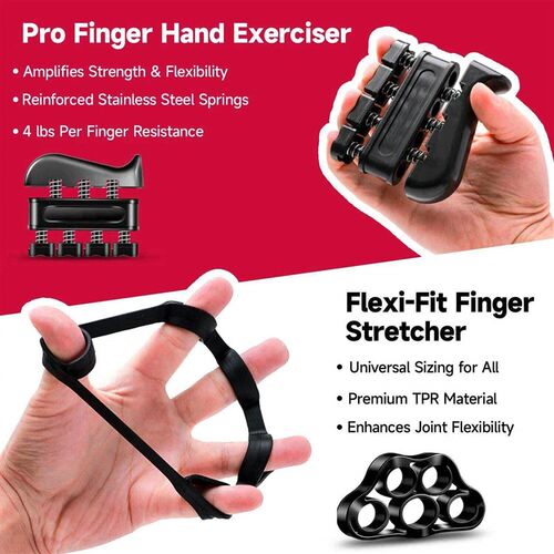 5-60Kg Grip Strength Trainer with Finger Exerciser Hand Grip