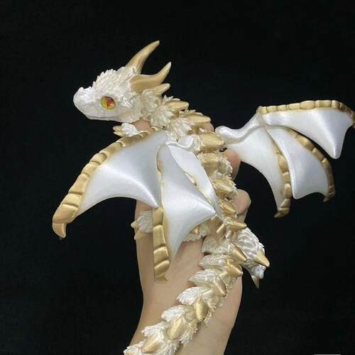 3D Printed Wyvern Dragon with Wings Simulation Model Gift Ar