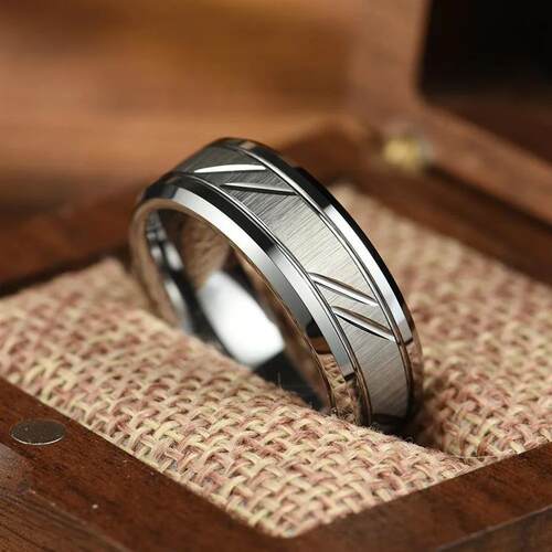 Classic Wave Pattern Couple Rings For Men Women High