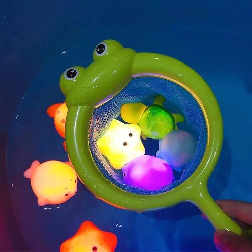 Childrens Bath Toys Induction Water Play Light-up Animal Ba