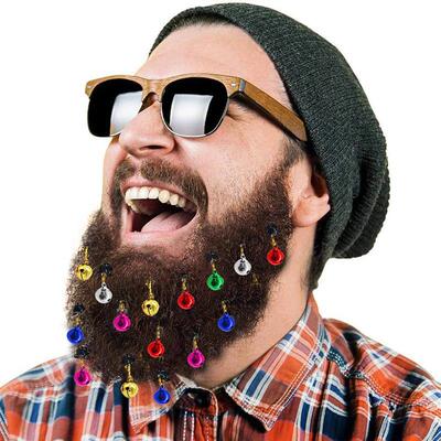 12PCS Christmas Clip Ball Ornament Xmas Beard Pendant Balls