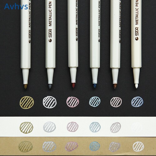 STA metal pen diy graffiti paint scrapbook highlight pens