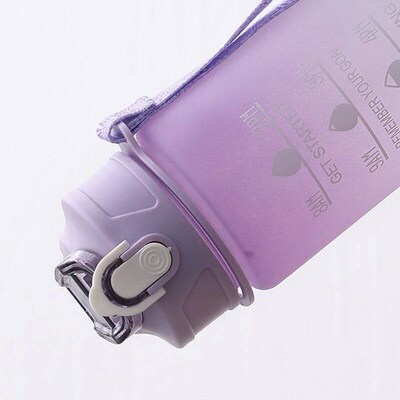 900ml Water Bottle Straw Flask Rainbow Color Motivational Sp