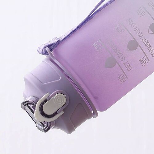 900ml Water Bottle Straw Flask Rainbow Color Motivational Sp