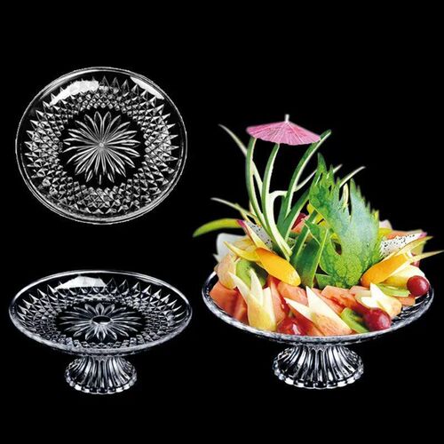 Crystal Fruit Plate Snack Candy Desktop Decorative Plate Dan