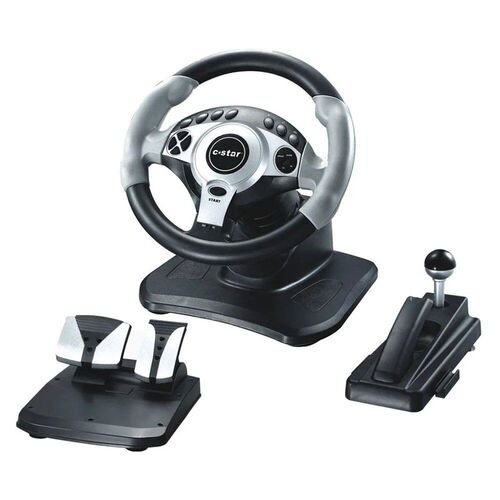 Racing Steering Wheel with Sensitive Pedals with Vibration f