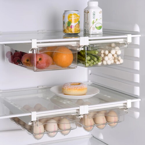 1/2pcs Fridge Organizer Fruit Egg Refrigerator Storage Box U