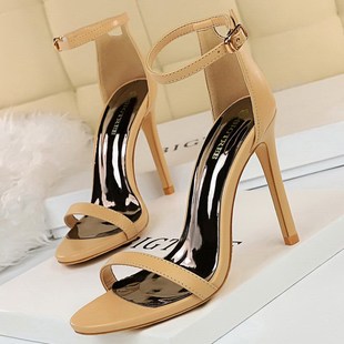 Shoes Summer Women Sandals Suede Hollow High Heels Stiletto