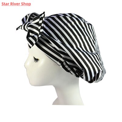 Waterproof Shower Cap Bathing Cap Thicken Elastic Bath Hat F