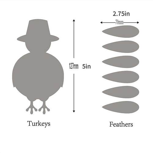 5Pcs Thanksgiving Turkey Craft Toy Kit, 5 Turkeys, Party Act