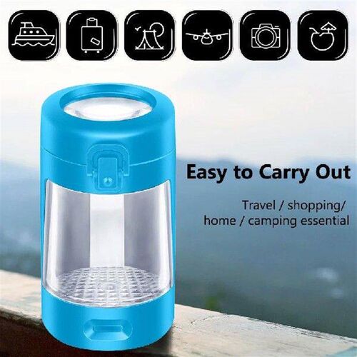 LED Lights Storage Container USB Rechargeable 50ml Herb