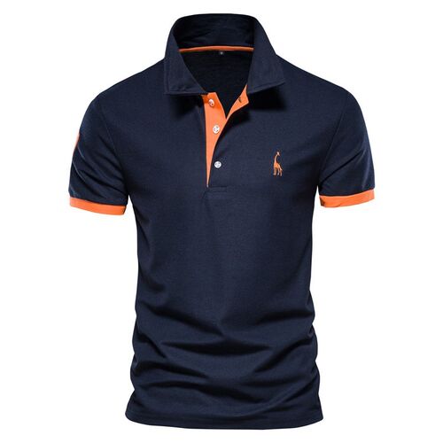 Cotton Polo Shirts for Men Casual Solid Color Slim Fit Tops