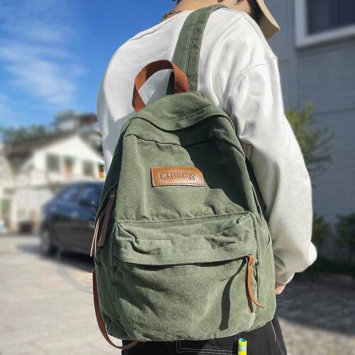 New Cool Girl Boy  Green Laptop Student Bag rendy Women Men
