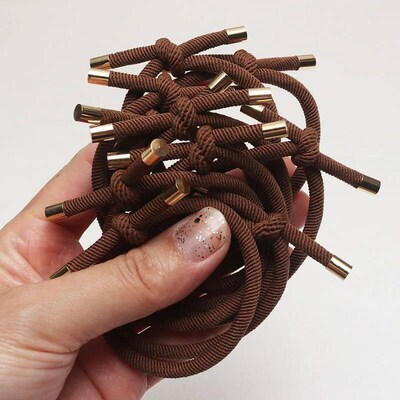 10PCS Women rendy Elastic Hair Rubber Bands  Girls Hair Band