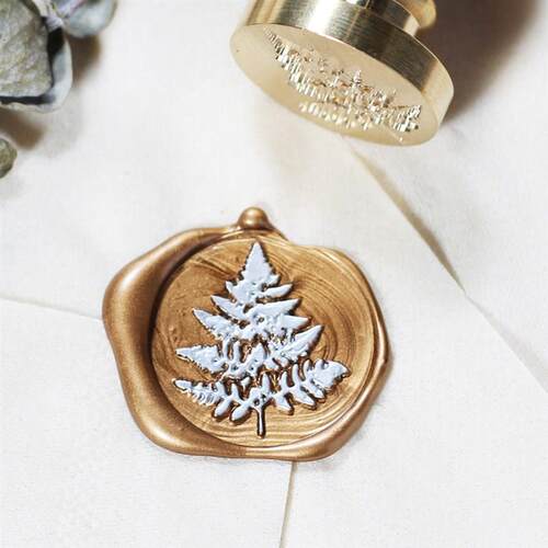 1Pcs Stamps Head Seal Wax Seal Stamp Retro Metal Plant Seal