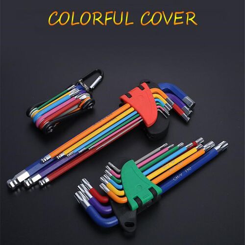 9Pcs 1.5mm-10mm Color Coded Ball-End Hex Allen Key L Wrench