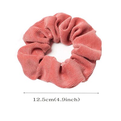 Cord Scrunchie Autumn Winter Corduroy Solid Fabric Scrunchie