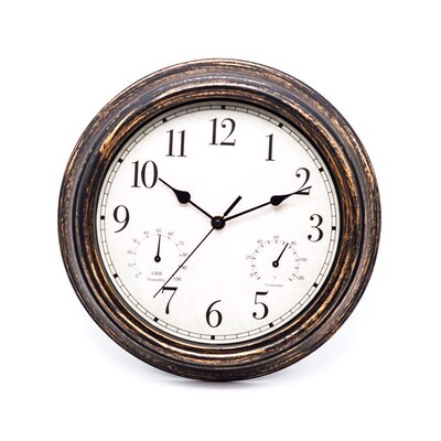 Wall Clock Temperature And Humidity 12 Inch Quartz Clock