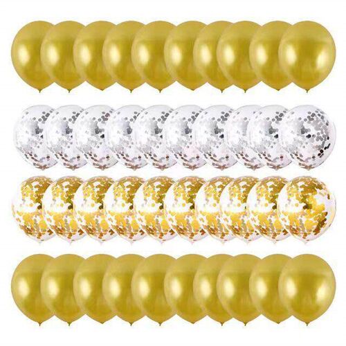 Globos Latex Metallic Marble Confetti Balloons Set Birthday