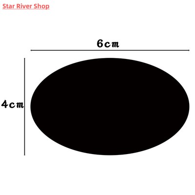 Black Waterproof Blackboard Sticker Ellipse Chalkboard Label
