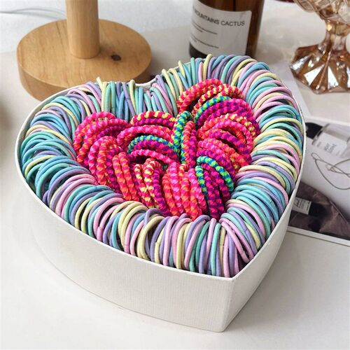 50/100pcs/lot Hair Bands Girl Candy Color Elastic Rubber Ban