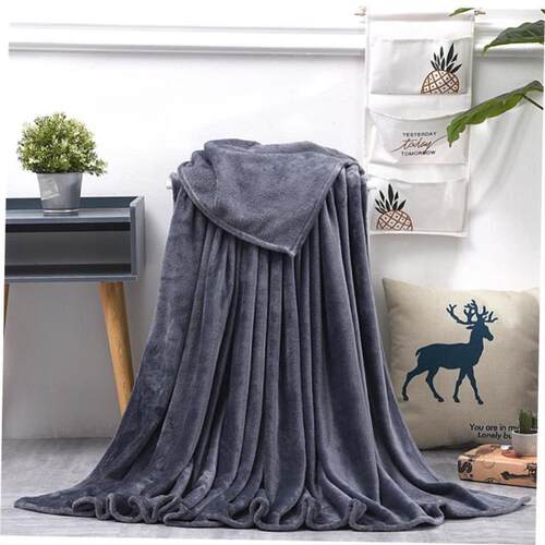 Warm Coral Fleece Blanket Winter Sheet Bedspread Sofa Throw