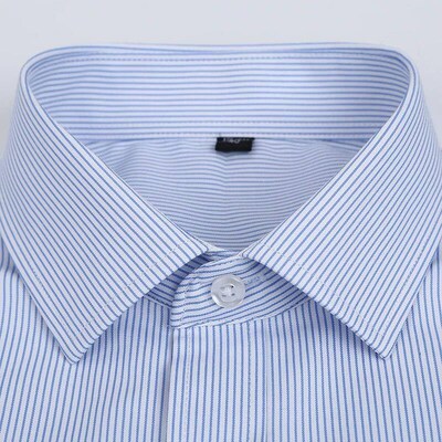 Plus Size S to 8xl formal shirts for men striped long sleeve