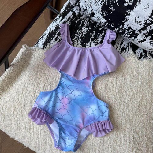 Childrens swimsuit printed girls one-piece swimsuit