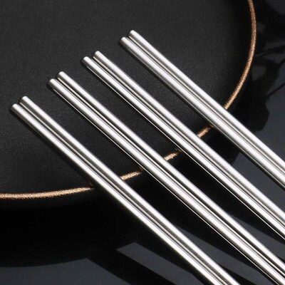 2/5/10 Pairs Chinese Chopsticks Stainless Steel Non-slip Sus